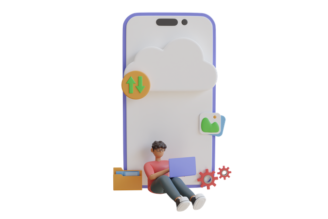 Recuperación de la nube  3D Icon