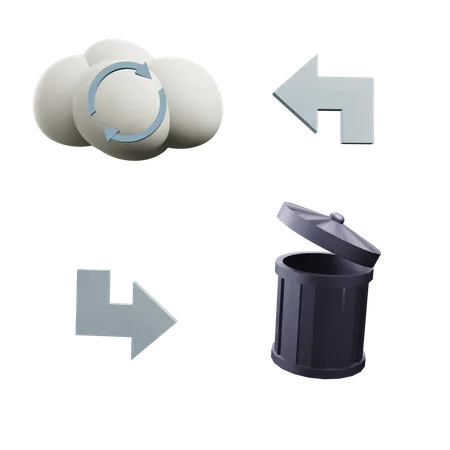 Récupération dans le cloud  3D Icon