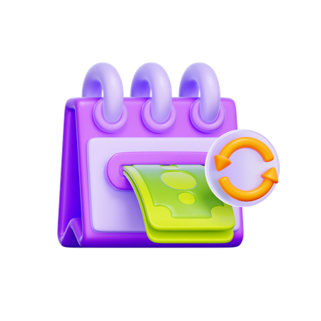 Recurring Bill Payment  3D Icon