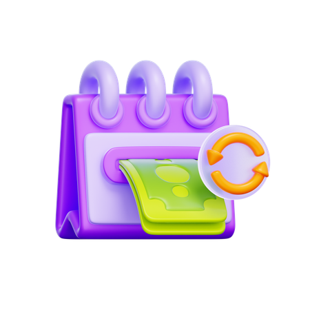 Recurring Bill Payment  3D Icon