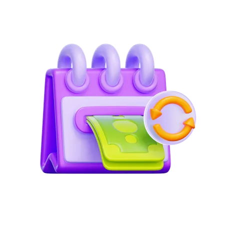 Recurring Bill Payment  3D Icon