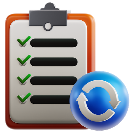 Recurring Task  3D Icon