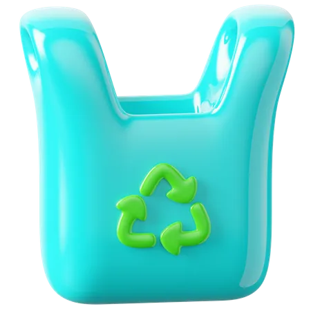 Recycelter Kunststoff  3D Icon