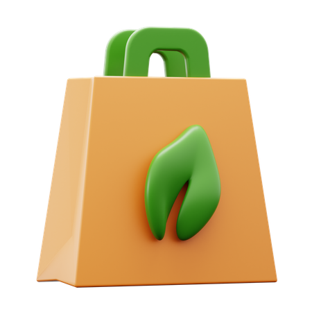 Recyclable Paper Bag  3D Icon