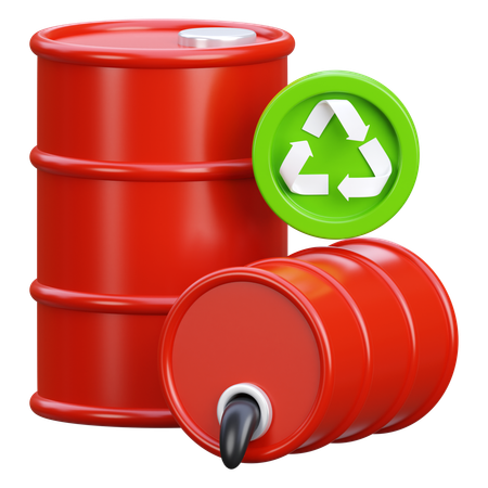 Recyclage des barils de pétrole  3D Icon