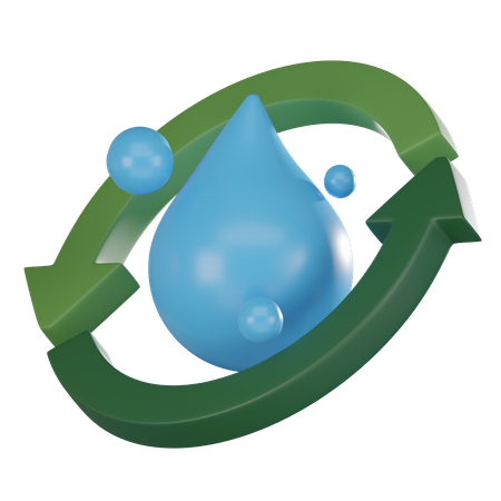 Recyclage de l'eau  3D Icon