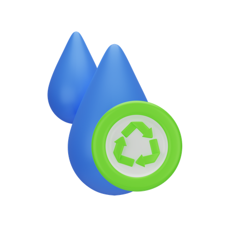 Recyclage de l'eau  3D Icon