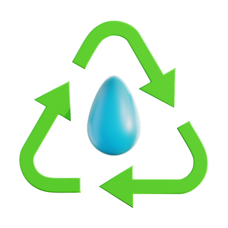 Recyclage de l'eau  3D Icon