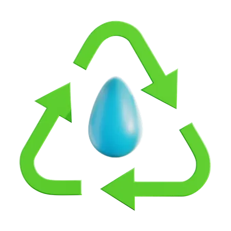 Recyclage de l'eau  3D Icon