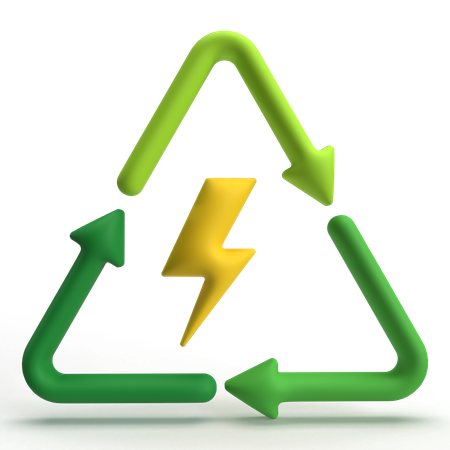 Recyclage de l'énergie  3D Icon