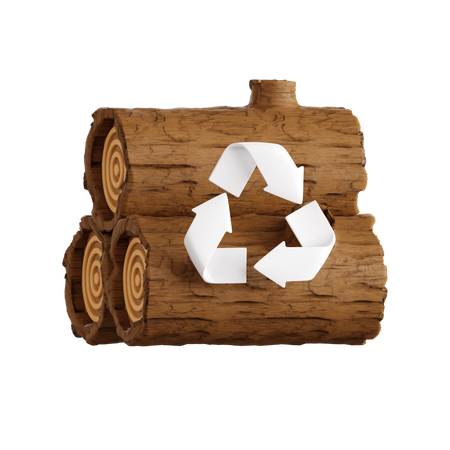 Recyclage du bois  3D Icon