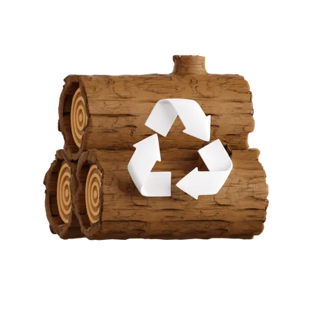 Recyclage du bois  3D Icon