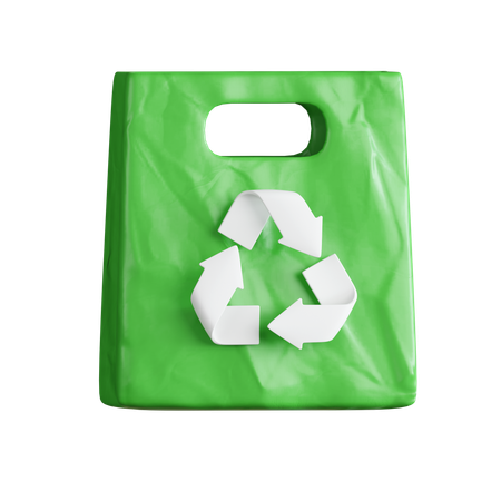 Recyclage des sacs en plastique  3D Icon