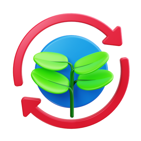 Recyclage,industrie,écologie,environnement,plante,matériau  3D Icon