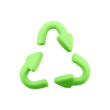 3 D Render Green Recycling Symbol 3 D Rendering Green Recycle Symbol 3 D Render Green Recycle Illustration 3D Icon