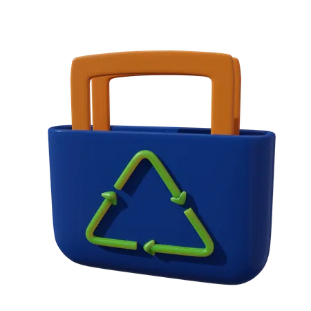 Recycle Bag 3D Icon