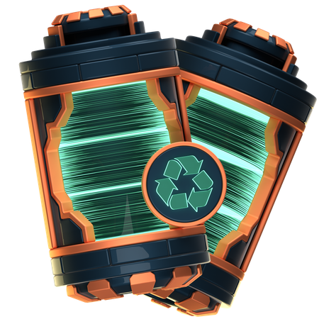 Recycle Battery  3D Icon