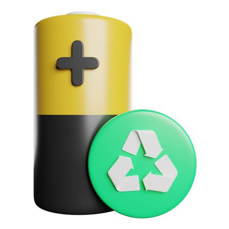 Recycle Battery  3D Icon