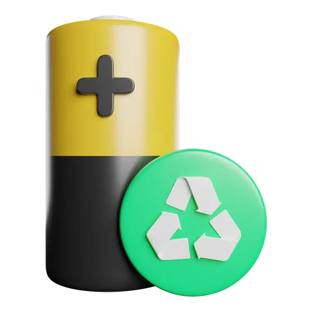 Recycle Battery  3D Icon