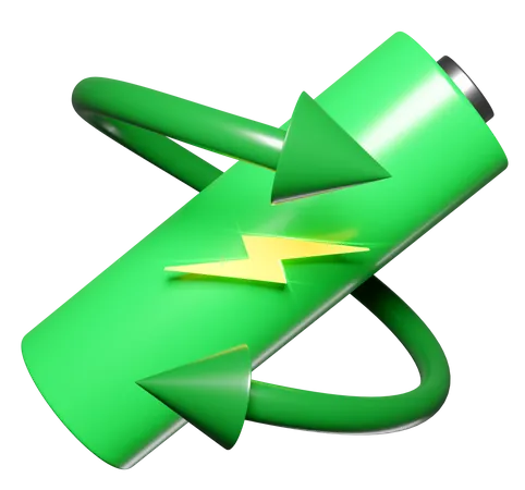 Recycle Battery  3D Icon