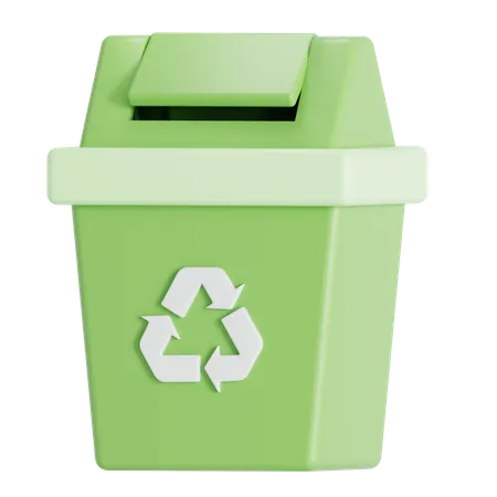 Recycle Bin For Trash 3D Icon