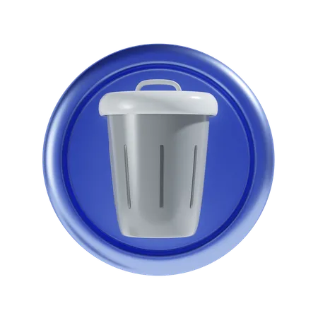 Trash 3 D Icon Illustration 3D Icon