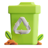 3d recycle-bin logo