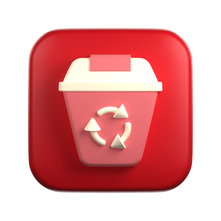 Recycle Bin  3D Icon