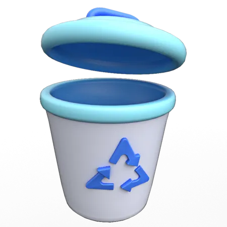 Recycle Bin  3D Illustration