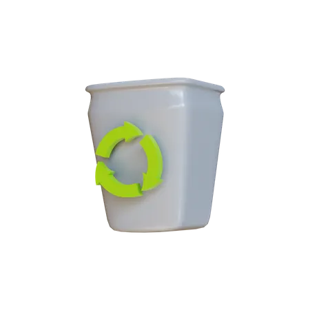 Recycle Bin  3D Illustration