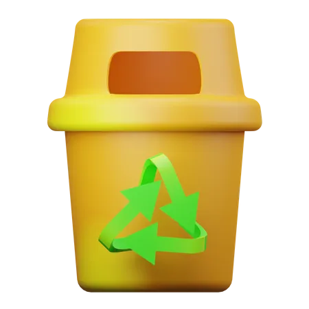 Recycle Bin  3D Illustration