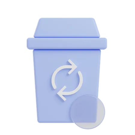 Recycle Bin  3D Illustration