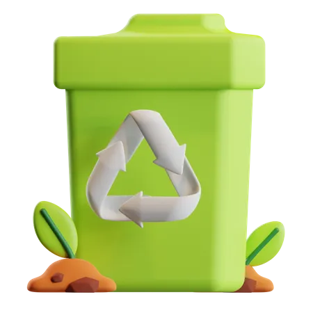 Recycle Bin  3D Illustration