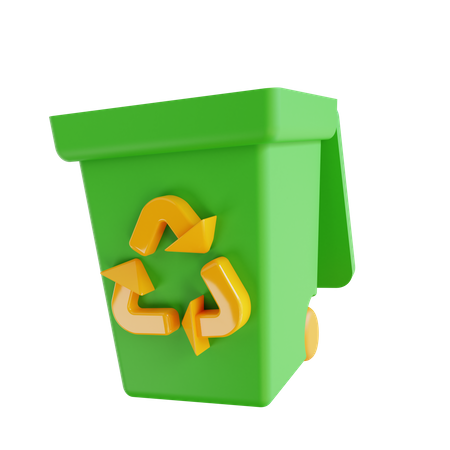 Recycle bin 3D Illustration