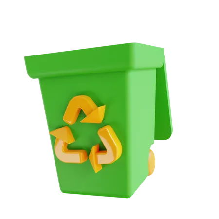 3 D Illustration Trash Bin Suitable Ecology 3D Illustration