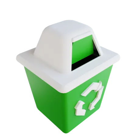 Recycle Bin  3D Illustration
