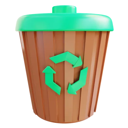 3 D Illustration Recycle Bin 3D Icon