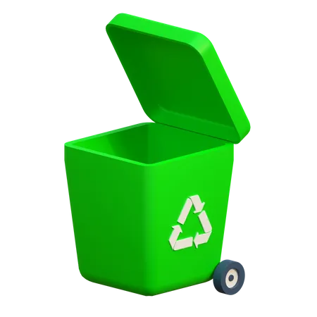 Recycle Bin Icon Earth Day 3 D Illustration 3D Icon