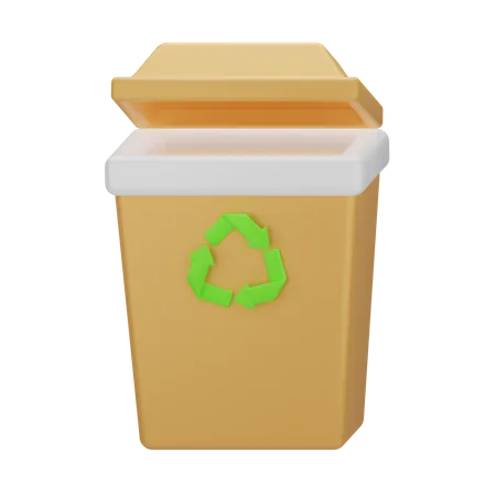 Recycle Bin 3 D Go Green 3D Icon