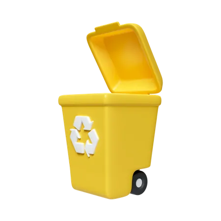 3 D Bin Recycle For Save The Earth And Keep Environment Plastic Icon Isolated On White Background 3 D Rendering Illustration Clipping Path 3D Icon