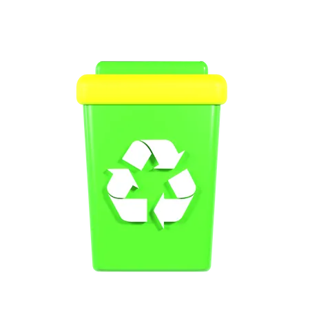 Recycle Bin 3 D Icon Good For Ecology Design 3D Icon