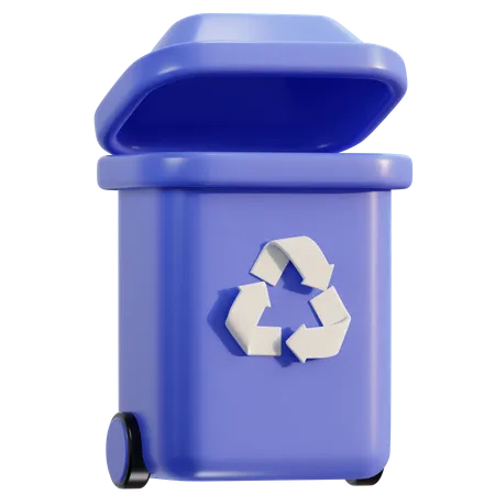 3 D Recycle And Trash Bin Icon Vector Illustration 3D Icon