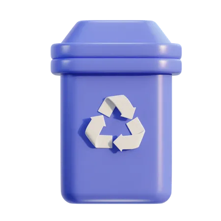 3 D Recycle And Trash Bin Icon Vector Illustration 3D Icon