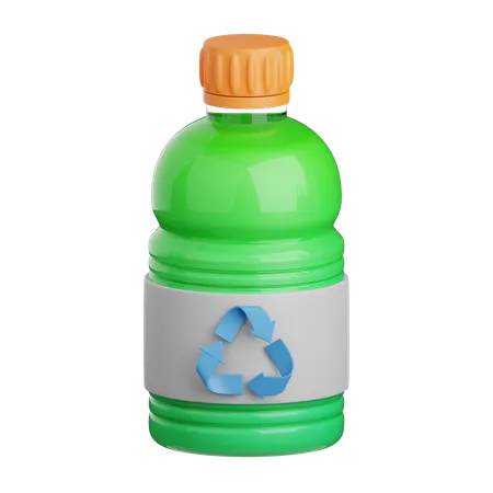 3 D Rendering Recycle Bottle Isolated Useful For Ecology Energy Eco Green Recycling And Technology 3D Icon