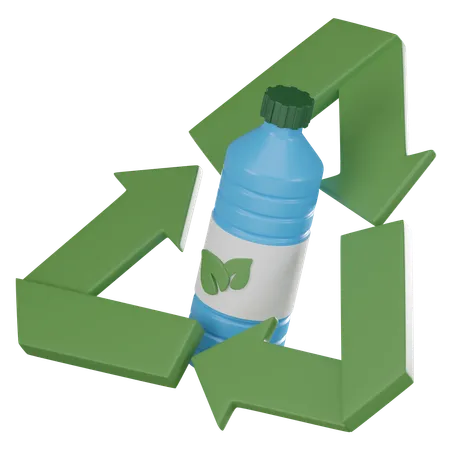 Recycle Bottle Icon Perfect For Eco Friendly Concepts Environmental Awareness And Promoting A Green Lifestyle 3 D Illustratio 3D Icon