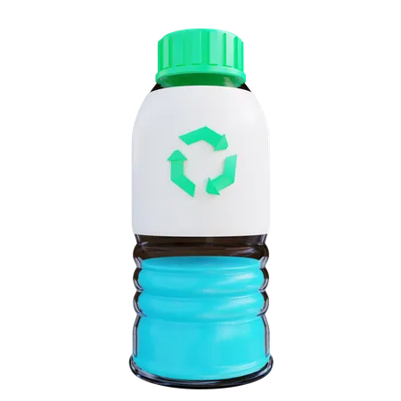 3 D Illustration Recycle Bottle 3D Icon
