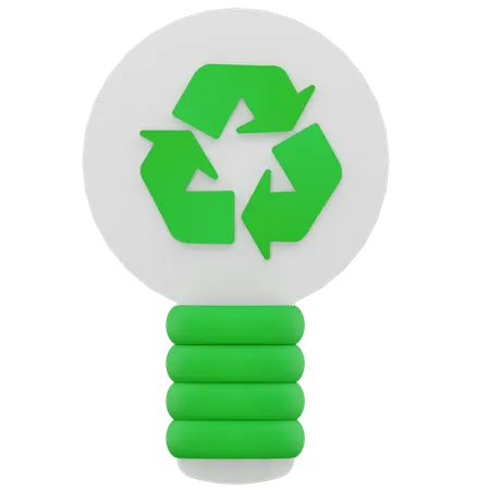 Recycle Bulb  3D Icon
