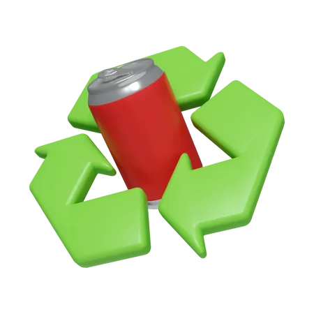 3 D Recycle Can Save Earth Save Environment Concept Icon Isolated On White Background 3 D Rendering Illustration Clipping Path 3D Icon