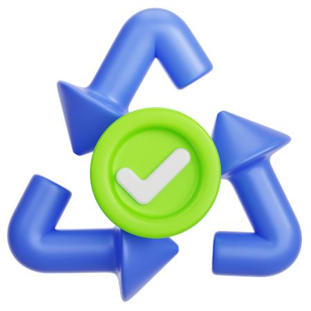 Recycle Checkmark  3D Icon