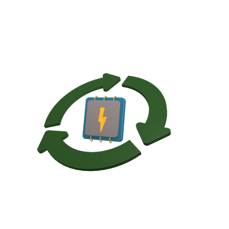 Recycle Chip  3D Icon